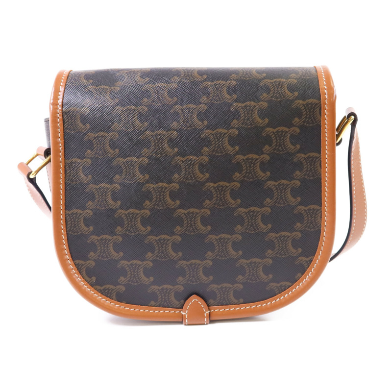 CELINE 塗層帆布Folco金扣肩背袋-1