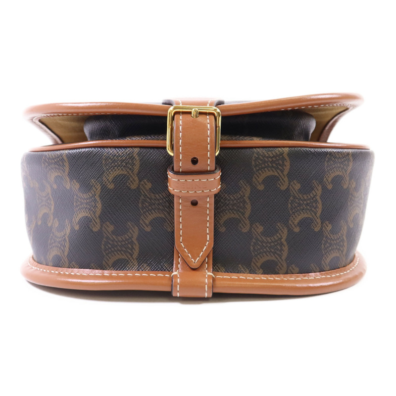 CELINE 塗層帆布Folco金扣肩背袋-3