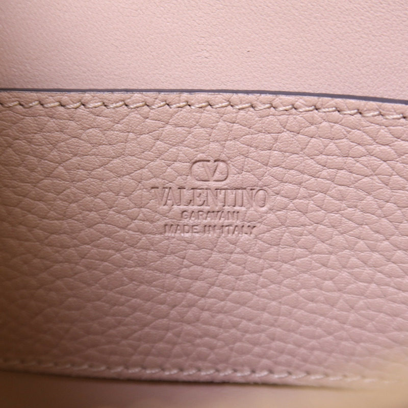 Valentino 牛皮皮革Mini Rockstud Hobo Bag金扣肩背袋-6