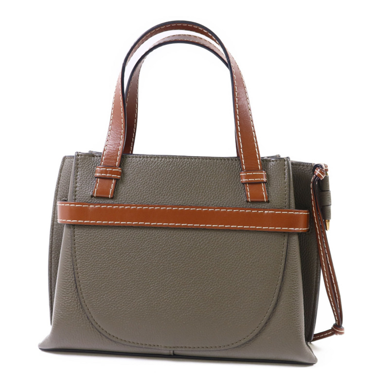 LOEWE 牛皮皮革Mini Gate金扣手挽肩背兩用袋-1