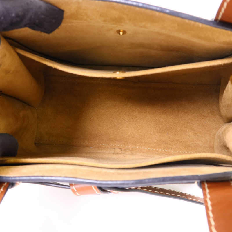 LOEWE 牛皮皮革Mini Gate金扣手挽肩背兩用袋-5