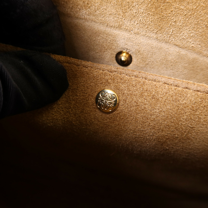 LOEWE 牛皮皮革Mini Gate金扣手挽肩背兩用袋-8