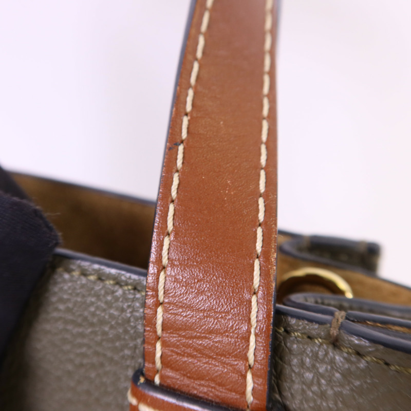 LOEWE 牛皮皮革Mini Gate金扣手挽肩背兩用袋-14