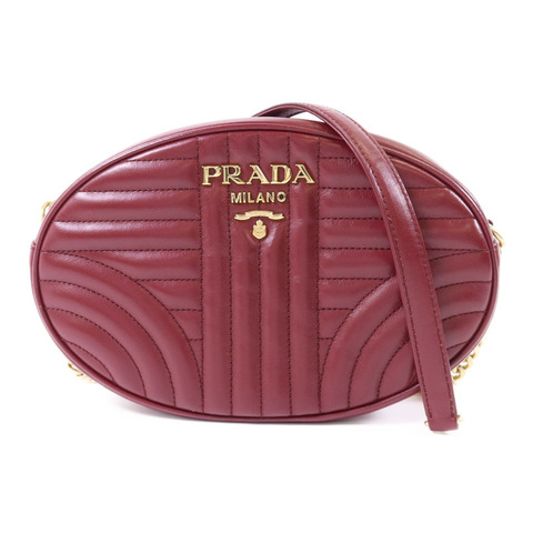 PRADA 牛皮皮革Shoulder Bag金扣肩背袋