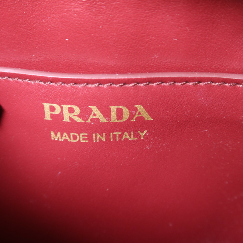 PRADA 牛皮皮革Shoulder Bag金扣肩背袋-6