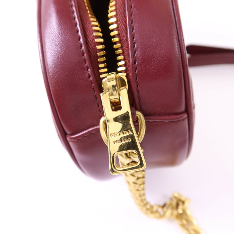 PRADA 牛皮皮革Shoulder Bag金扣肩背袋-8