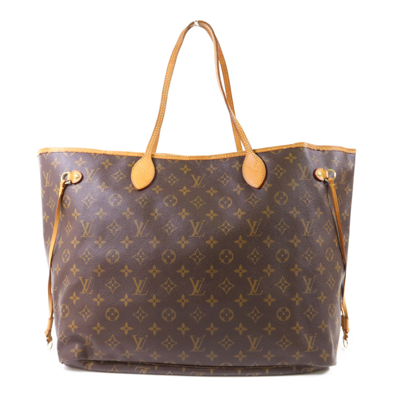 LOUIS VUITTON Monogram Neverfull GM Tote Bag金扣肩背袋-1