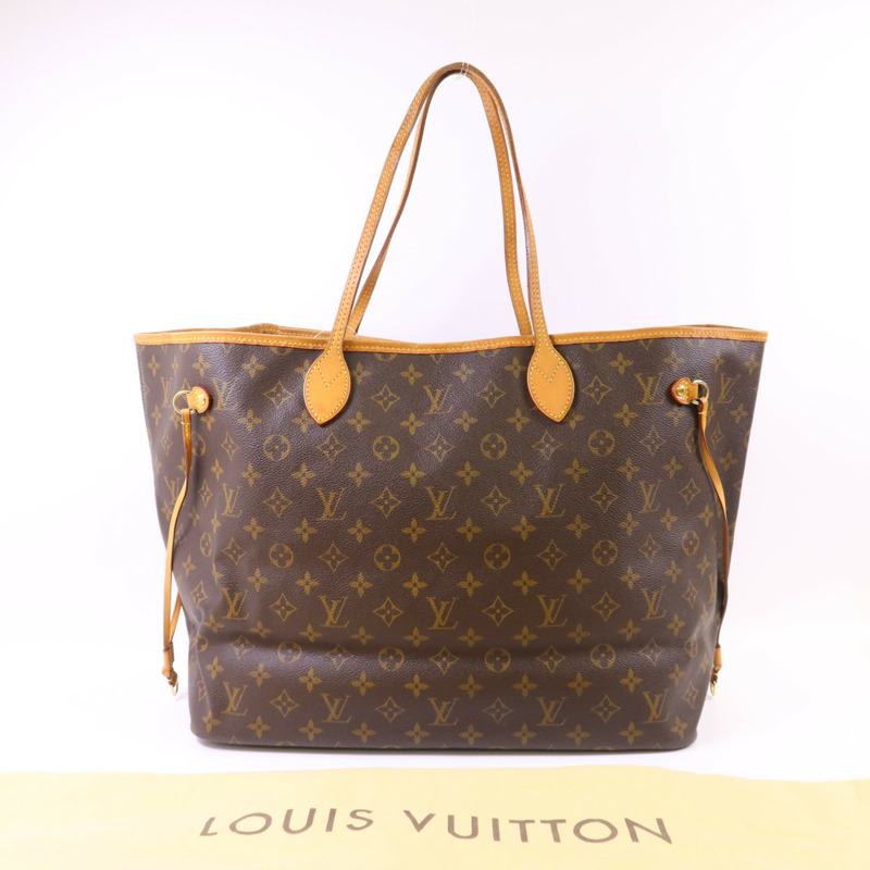 LOUIS VUITTON Monogram Neverfull GM Tote Bag金扣肩背袋-23