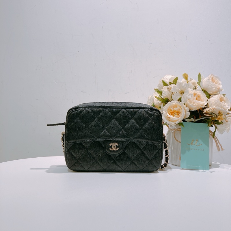 TW4587 CHANEL 香奈兒經典菱格迷你相機鏈帶包包TIMELESS CAMERA CHAIN BAG CAVIAR-0