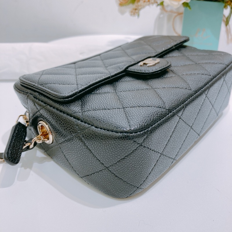 TW4587 CHANEL 香奈兒經典菱格迷你相機鏈帶包包TIMELESS CAMERA CHAIN BAG CAVIAR-3