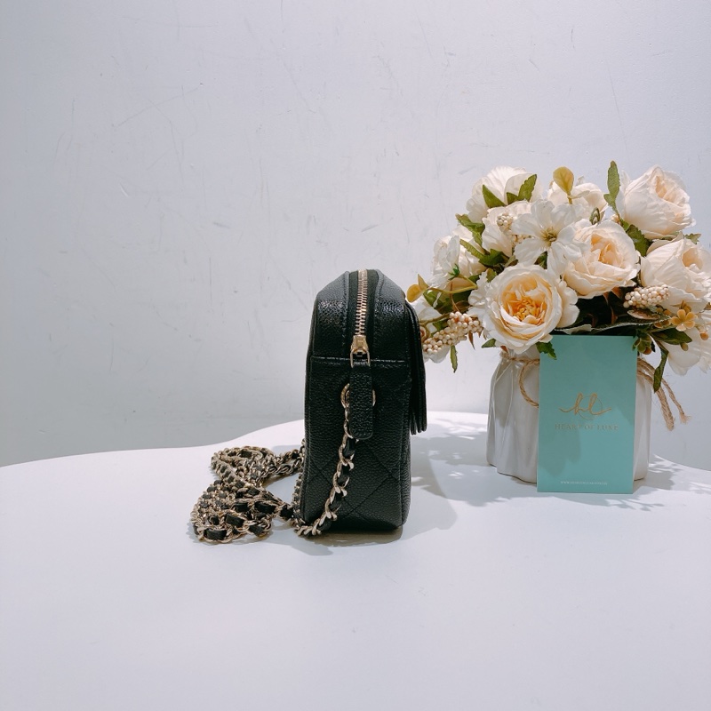 TW4587 CHANEL 香奈兒經典菱格迷你相機鏈帶包包TIMELESS CAMERA CHAIN BAG CAVIAR-12