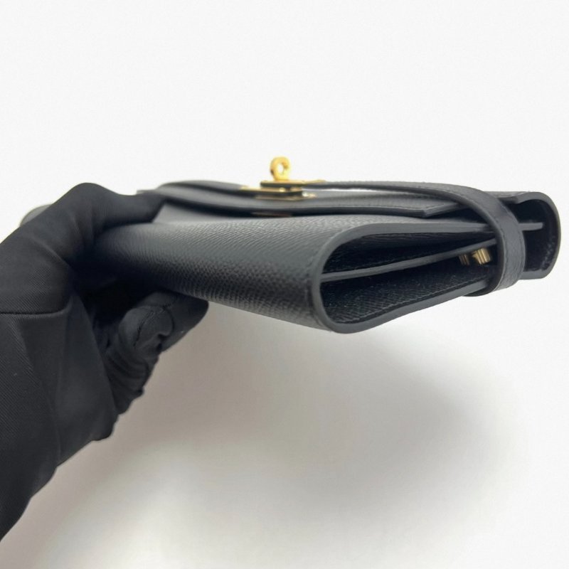 HERMES 黑金Kelly長款錢包20*11.5*2 全新閒置配件盒子塵袋-3