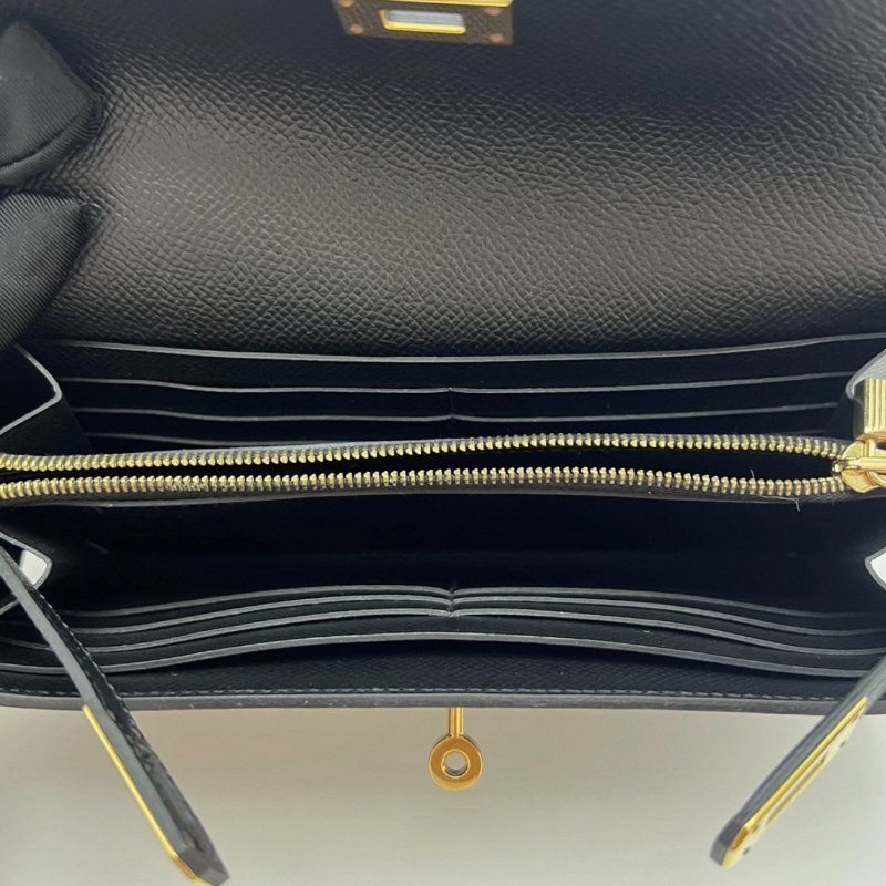 HERMES 黑金Kelly長款錢包20*11.5*2 全新閒置配件盒子塵袋-5