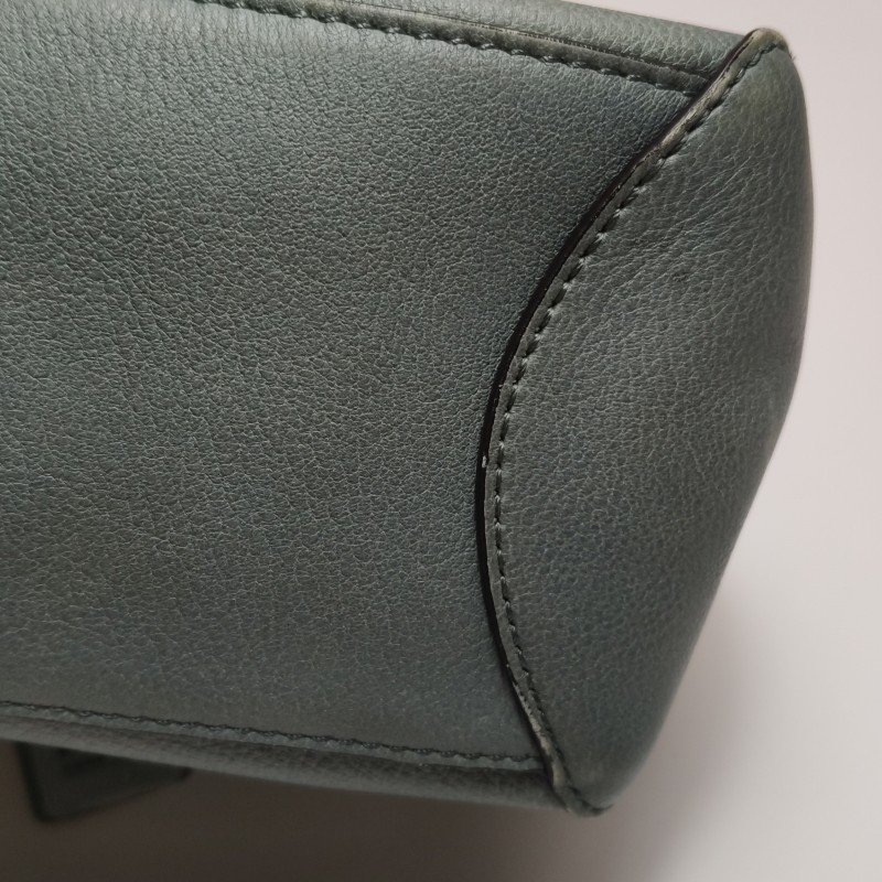 Chloe Faye小號牛皮翻毛皮純色鏈條扣飾斜挎包單肩包-16