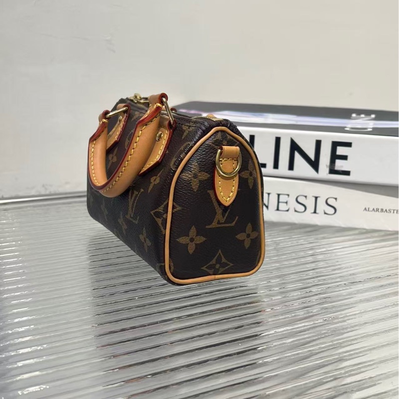 98新 LV/路易威登 speedy nano 波士頓迷你枕頭包,25年編碼,尺寸:16*7.5*10cm-5