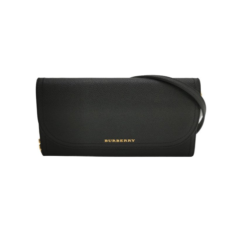 Burberry Henley牛皮純色字母Logo斜挎包單肩包-0