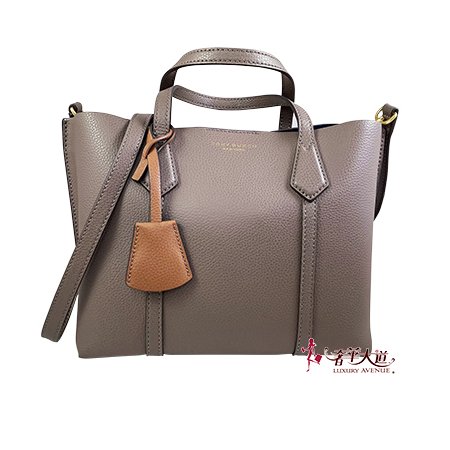 ＊奢華大道國際精品＊【Tb22】TORY BURCH 灰色牛皮手提/斜背兩用包 81928-0