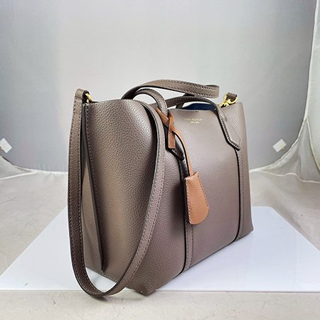 ＊奢華大道國際精品＊【Tb22】TORY BURCH 灰色牛皮手提/斜背兩用包 81928-1
