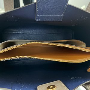 ＊奢華大道國際精品＊【Tb22】TORY BURCH 灰色牛皮手提/斜背兩用包 81928-6