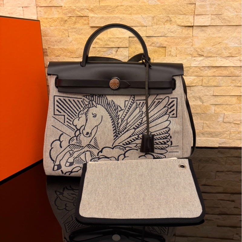 愛馬仕herbag31限量款飛馬子母包Y刻-0
