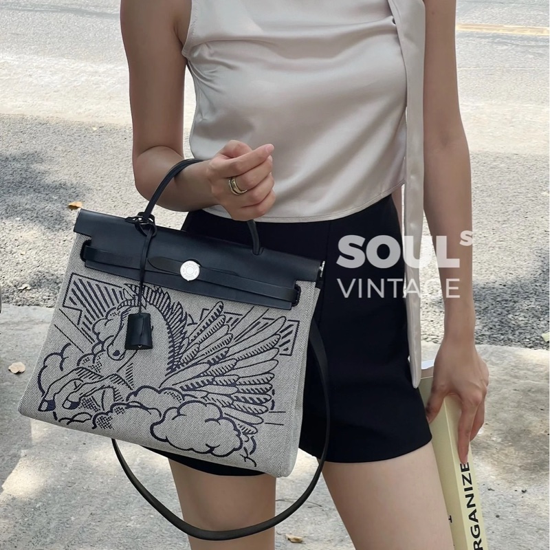 愛馬仕herbag31限量款飛馬子母包Y刻-1