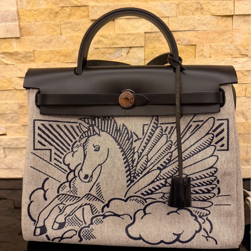 愛馬仕herbag31限量款飛馬子母包Y刻-6