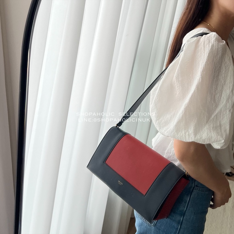 絕版Old céline frame bag西瓜紅配深藍 原價價值$75900-1
