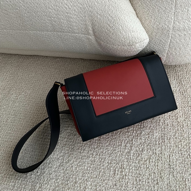 絕版Old céline frame bag西瓜紅配深藍 原價價值$75900-2