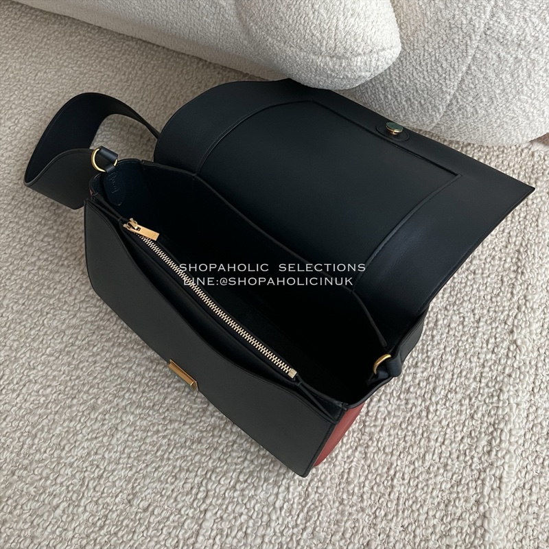 絕版Old céline frame bag西瓜紅配深藍 原價價值$75900-3