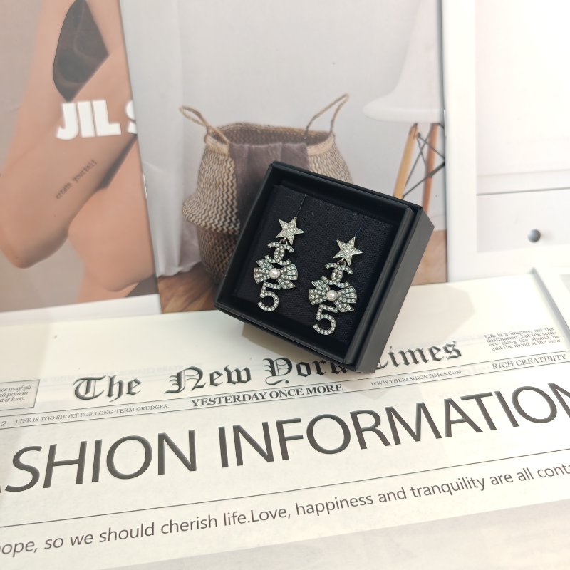 Chanel 22P 星星蝴蝶結5號耳環-2