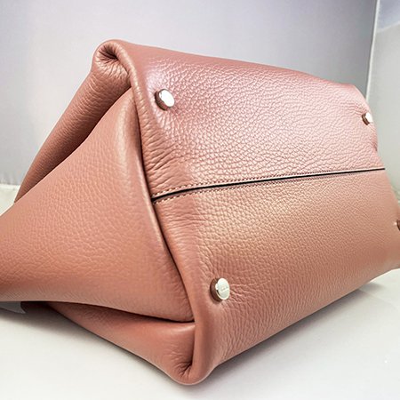 *奢華大道國際精品*【T0150】TOD'S 藕粉色小牛皮手提/斜背兩用包 XBWAPAFL100QRI-3