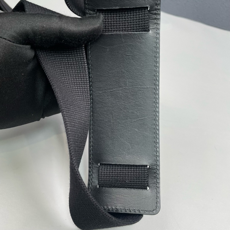 Gucci古馳 老花拼黑色郵差包 尺寸約25*26*5.5cm。-8