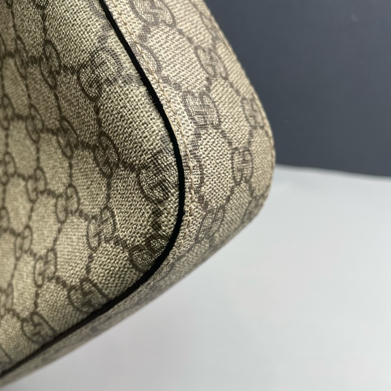 Gucci古馳 老花拼黑色郵差包 尺寸約25*26*5.5cm。-28