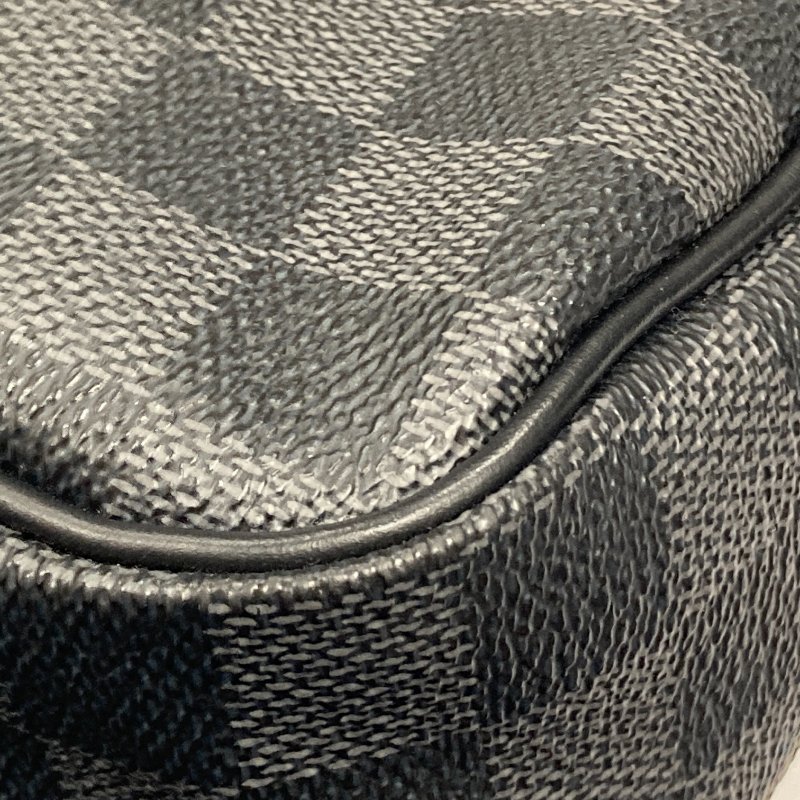 LOUIS VUITTON 路易威登 N41125 Porte-Documents Voyage PM PVC帆布 公事包 黑色棋盤格 銀釦-9