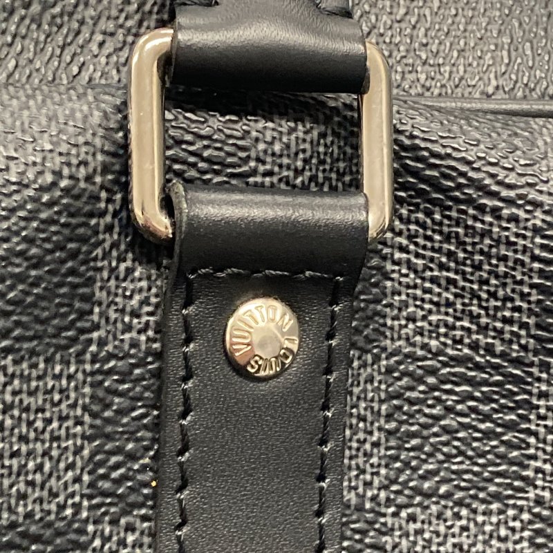 LOUIS VUITTON 路易威登 N41125 Porte-Documents Voyage PM PVC帆布 公事包 黑色棋盤格 銀釦-13