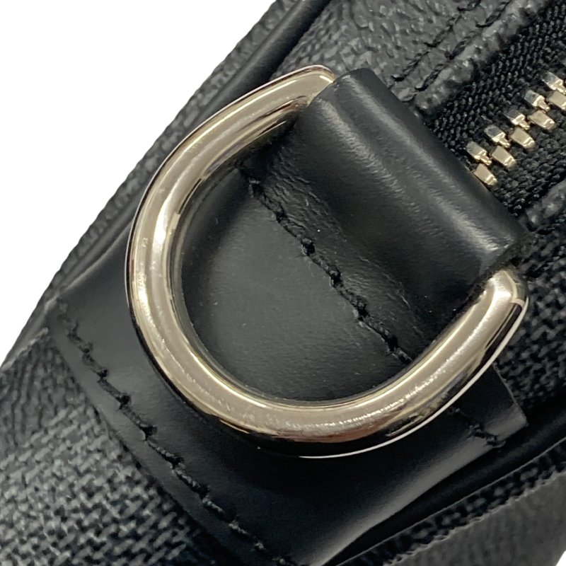 LOUIS VUITTON 路易威登 N41125 Porte-Documents Voyage PM PVC帆布 公事包 黑色棋盤格 銀釦-14