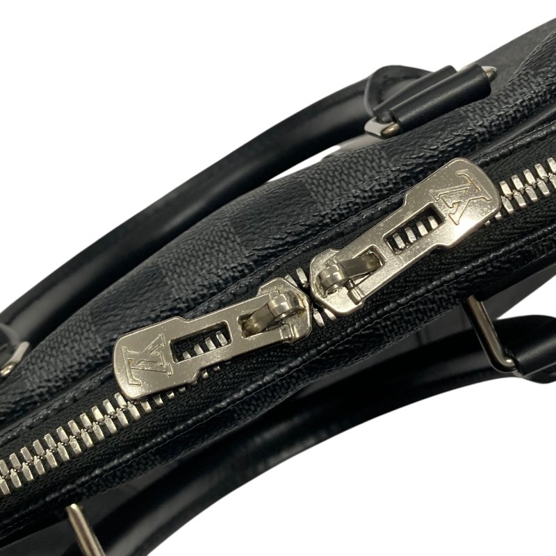 LOUIS VUITTON 路易威登 N41125 Porte-Documents Voyage PM PVC帆布 公事包 黑色棋盤格 銀釦-15