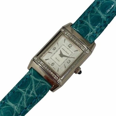 JAEGER-LECOULTRE 翻轉系列 白K金 鑲鑽