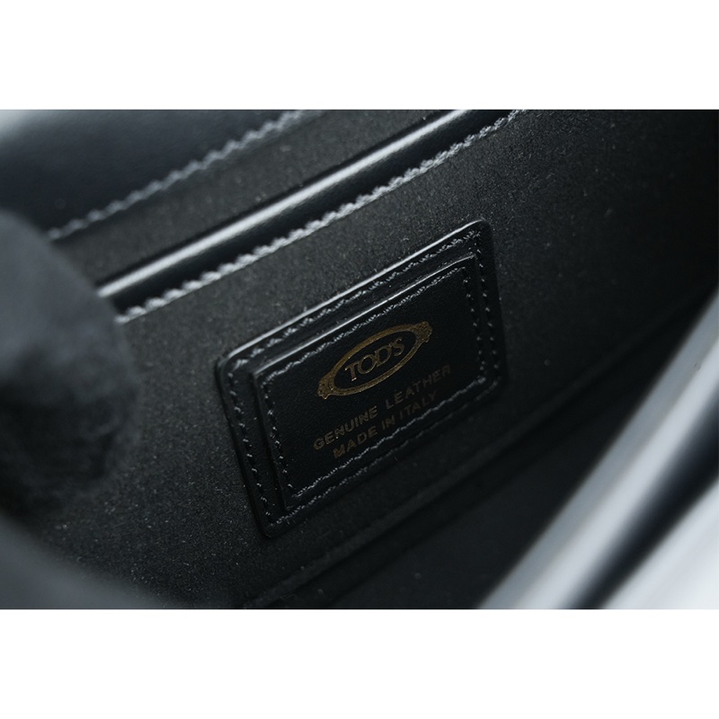 T Timeless 光滑小牛皮翻蓋長型二用包(Micro)(黑色)-5