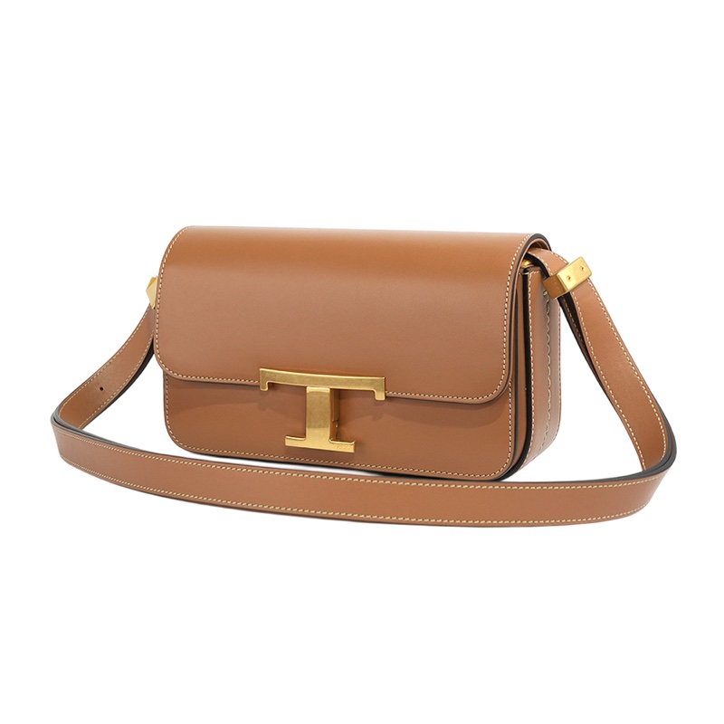 T Timeless 光滑小牛皮翻蓋長型二用包(Micro)(棕色)-4