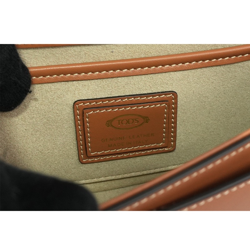 T Timeless 光滑小牛皮翻蓋長型二用包(Micro)(棕色)-5