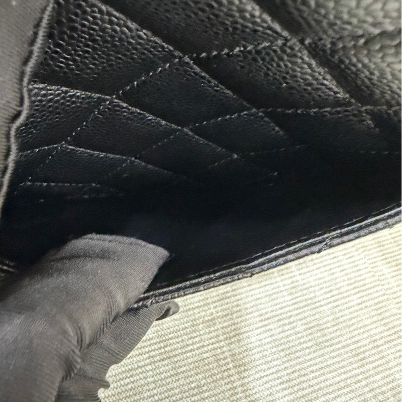 香奈兒 CHANEL PST Petite Shopping Tote CC Logo 荔枝牛皮肩背 托特包 黑銀-19