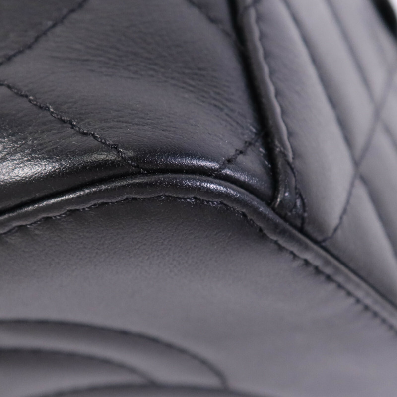 CHANEL 牛皮皮革Vanity Case金扣鏈帶手挽肩背兩用袋-7