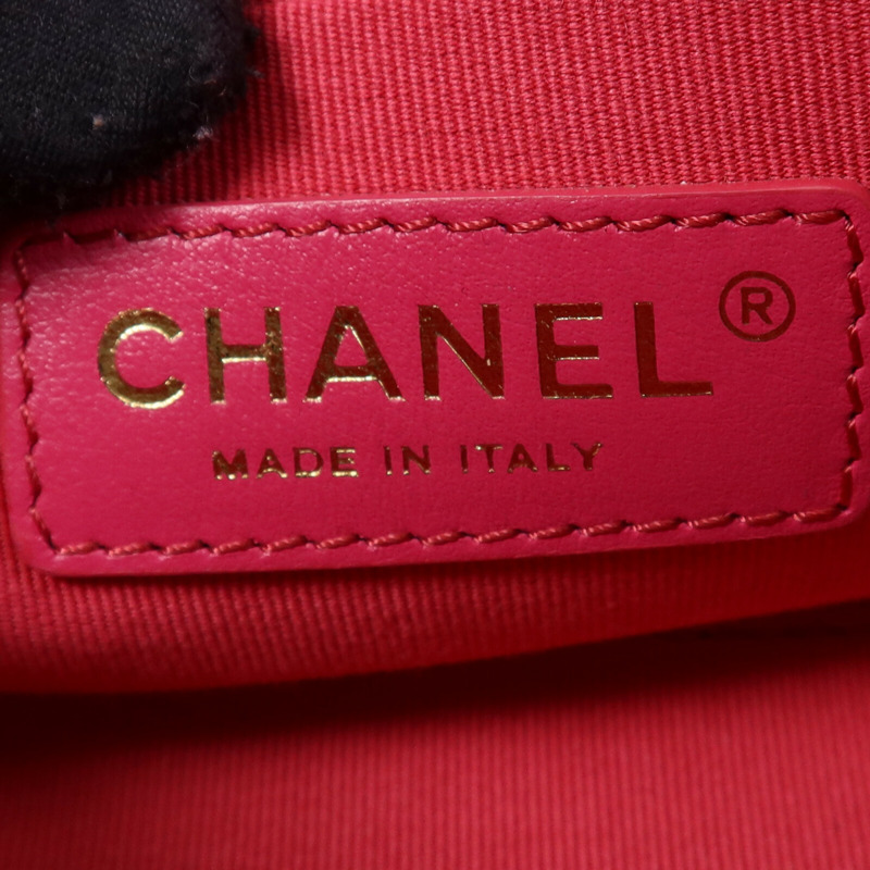 CHANEL 牛皮皮革Vanity Case金扣鏈帶手挽肩背兩用袋-12