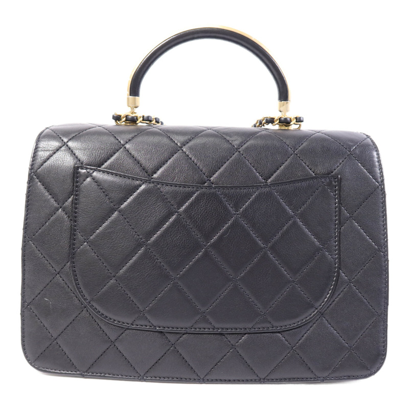 CHANEL 牛皮皮革Chain Shoulder Bag金扣鏈帶手挽肩背兩用袋-1