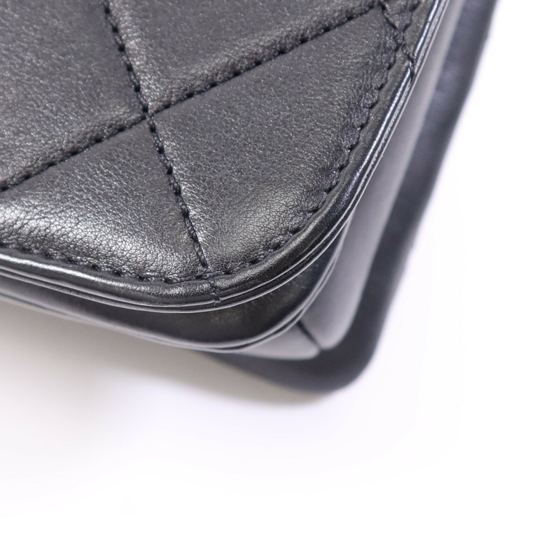 CHANEL 牛皮皮革Chain Shoulder Bag金扣鏈帶手挽肩背兩用袋-6