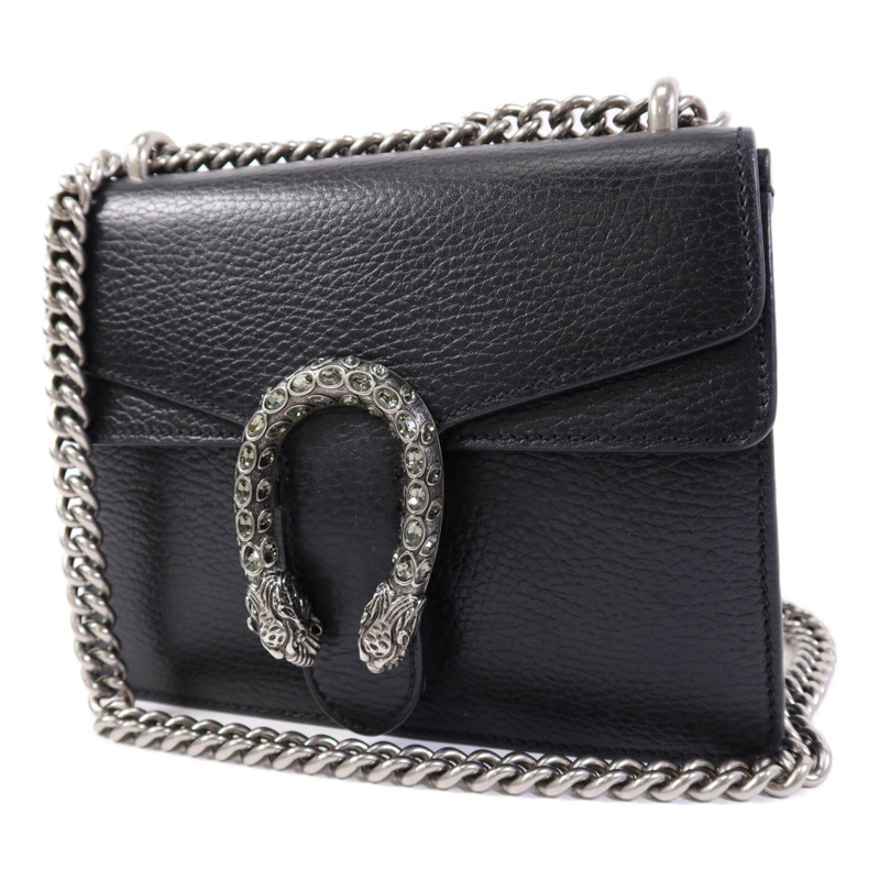 GUCCI 牛皮皮革Dionysus銀扣鏈帶肩背袋-2