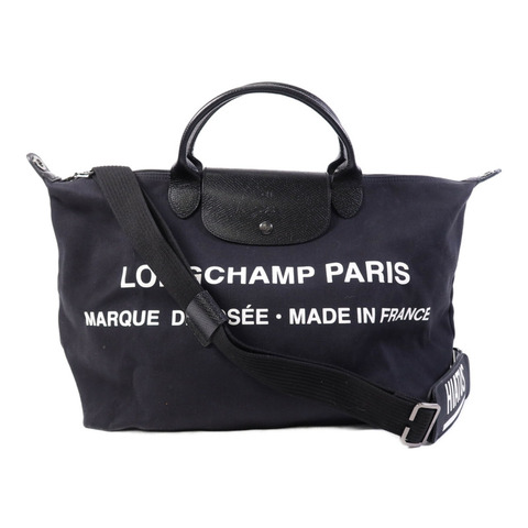 Longchamp 帆布/皮革2 Way Shoulder Bag手挽肩背兩用袋