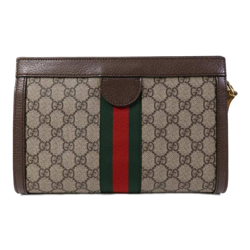 GUCCI 塗層帆布Ophldia GG金扣鏈帶肩背袋-1