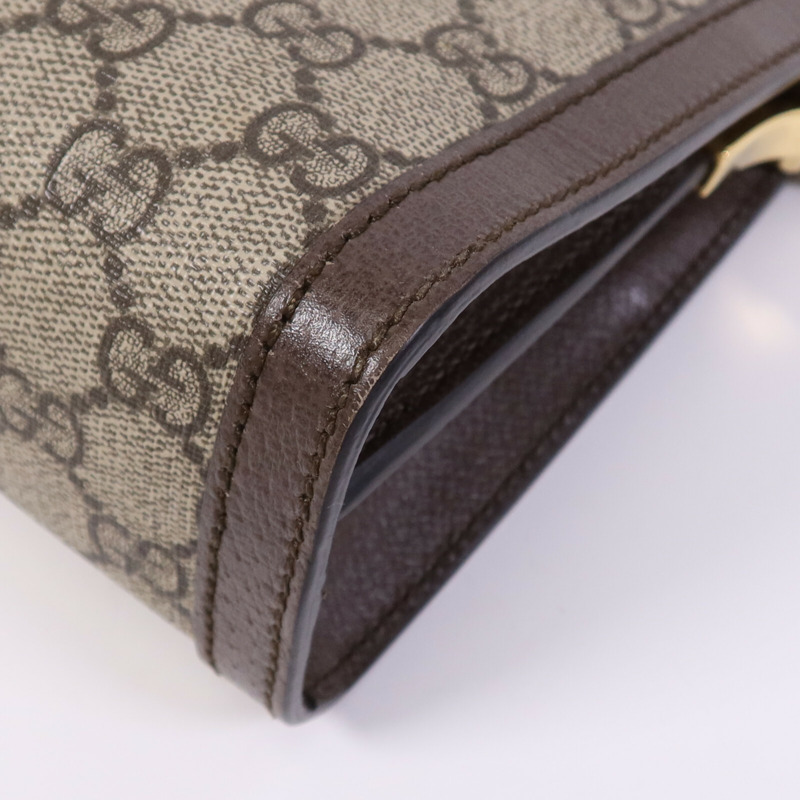 GUCCI 塗層帆布Ophldia GG金扣鏈帶肩背袋-4